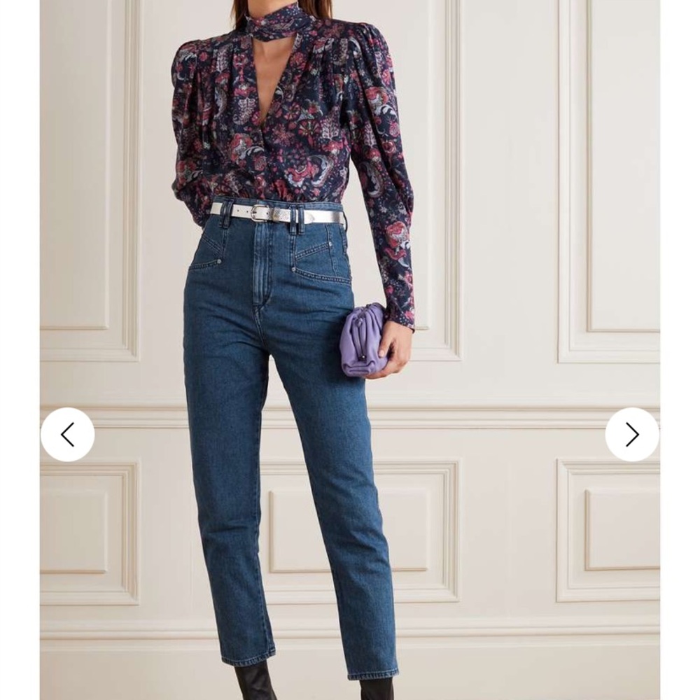Isabel Marant Dipadela High-Rise Tapered Jeans Size FR 36